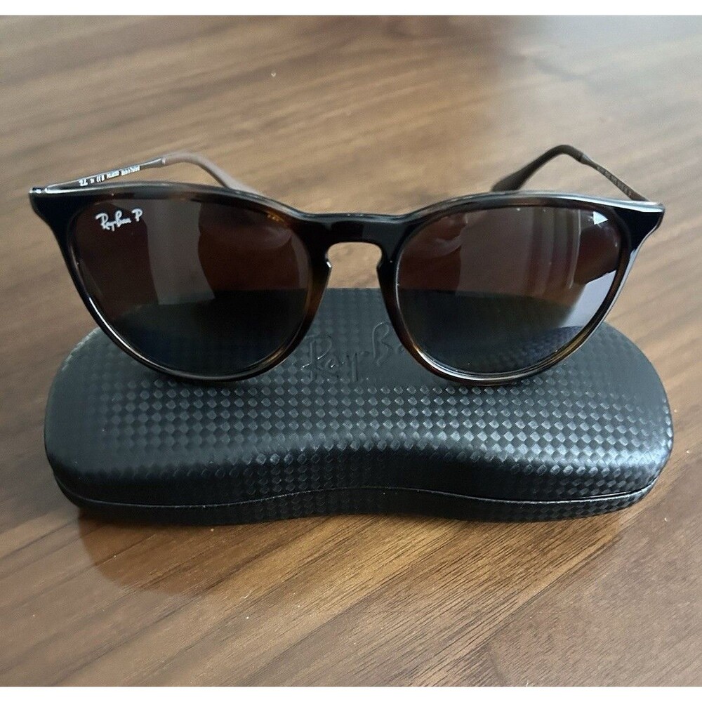 Ray-Ban Erika RB4171 Polarized Round Tortoise Brown Sunglasses Size 54-18 used